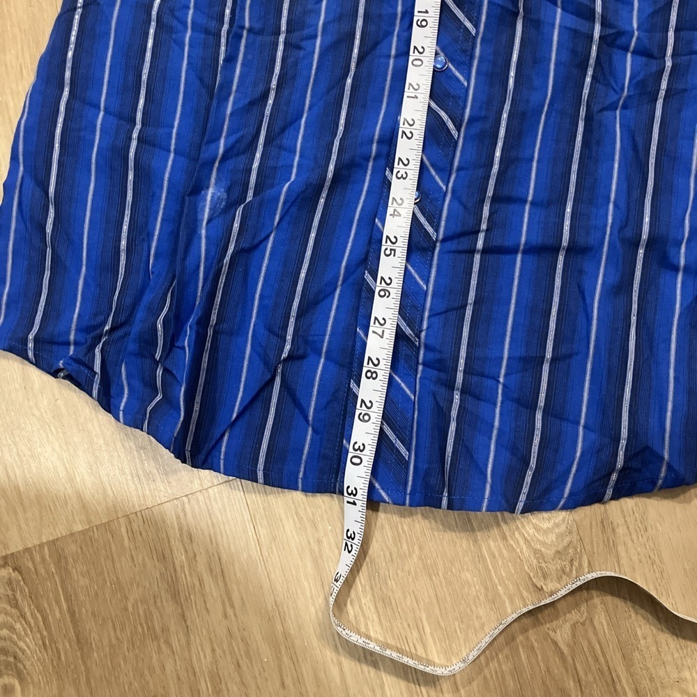 Wrangler Western Pearl Snap Shirt L Blue - Picture 4 of 6